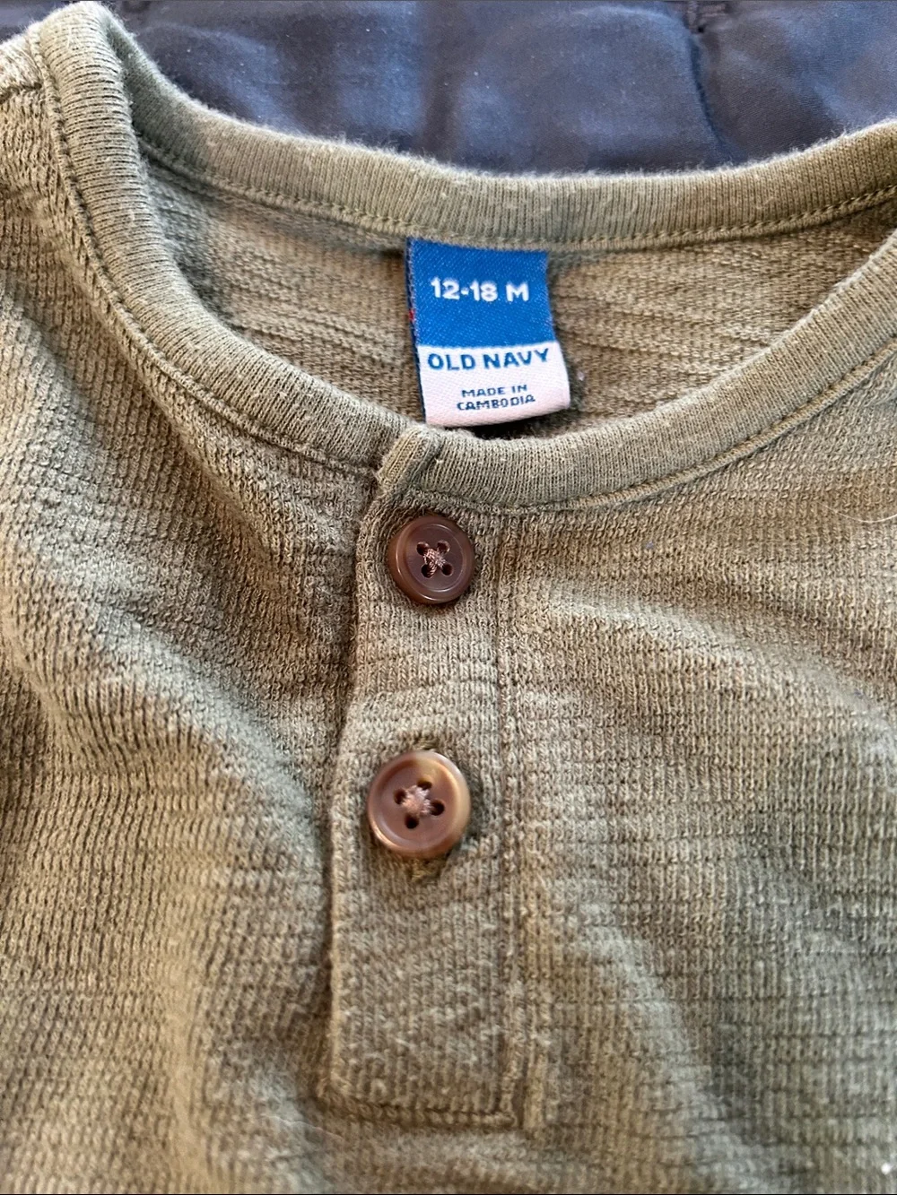 5 for 25$ Neutral green Terry Romper with Button Detail
